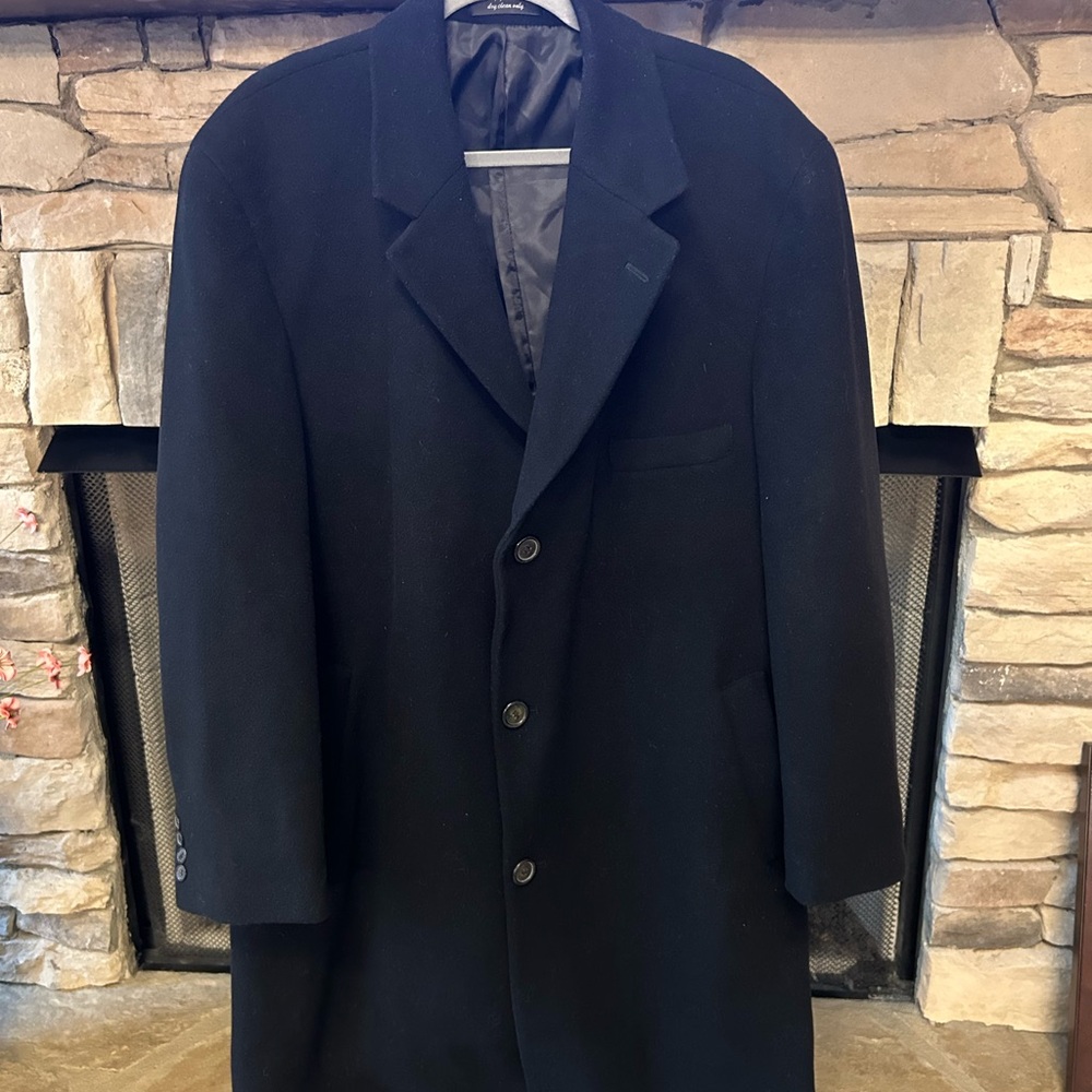 Ralph Lauren Men's Black Overcoat/Trench coat